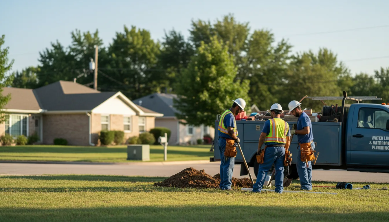 Residential water line and bathroom plumbing service in Kennard, IN